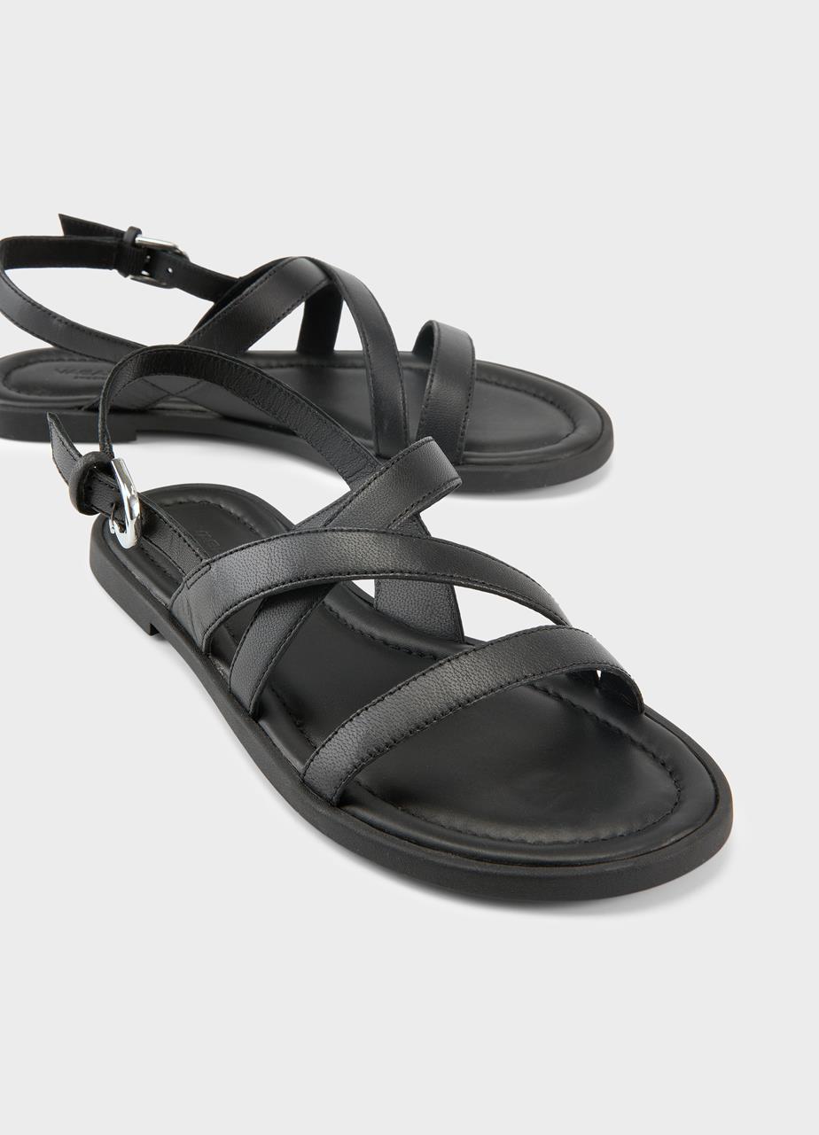 Zaida sandalen Schwarz, Leder