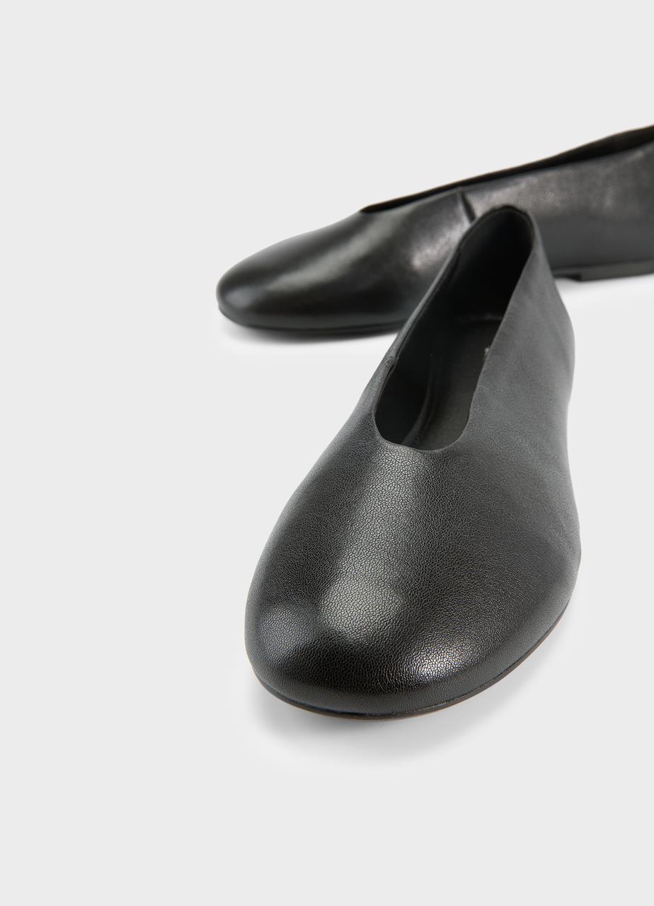 Aleya ballerina's Zwart leer
