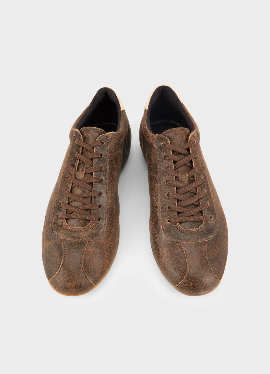 Hollie sneakers  Brun, Teksturert Skinn