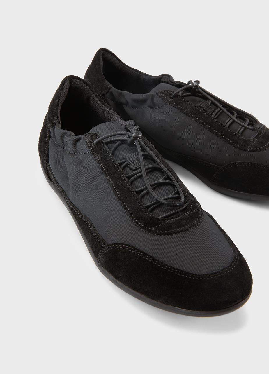 Hollie tenisky Černá, Semiš/Textil