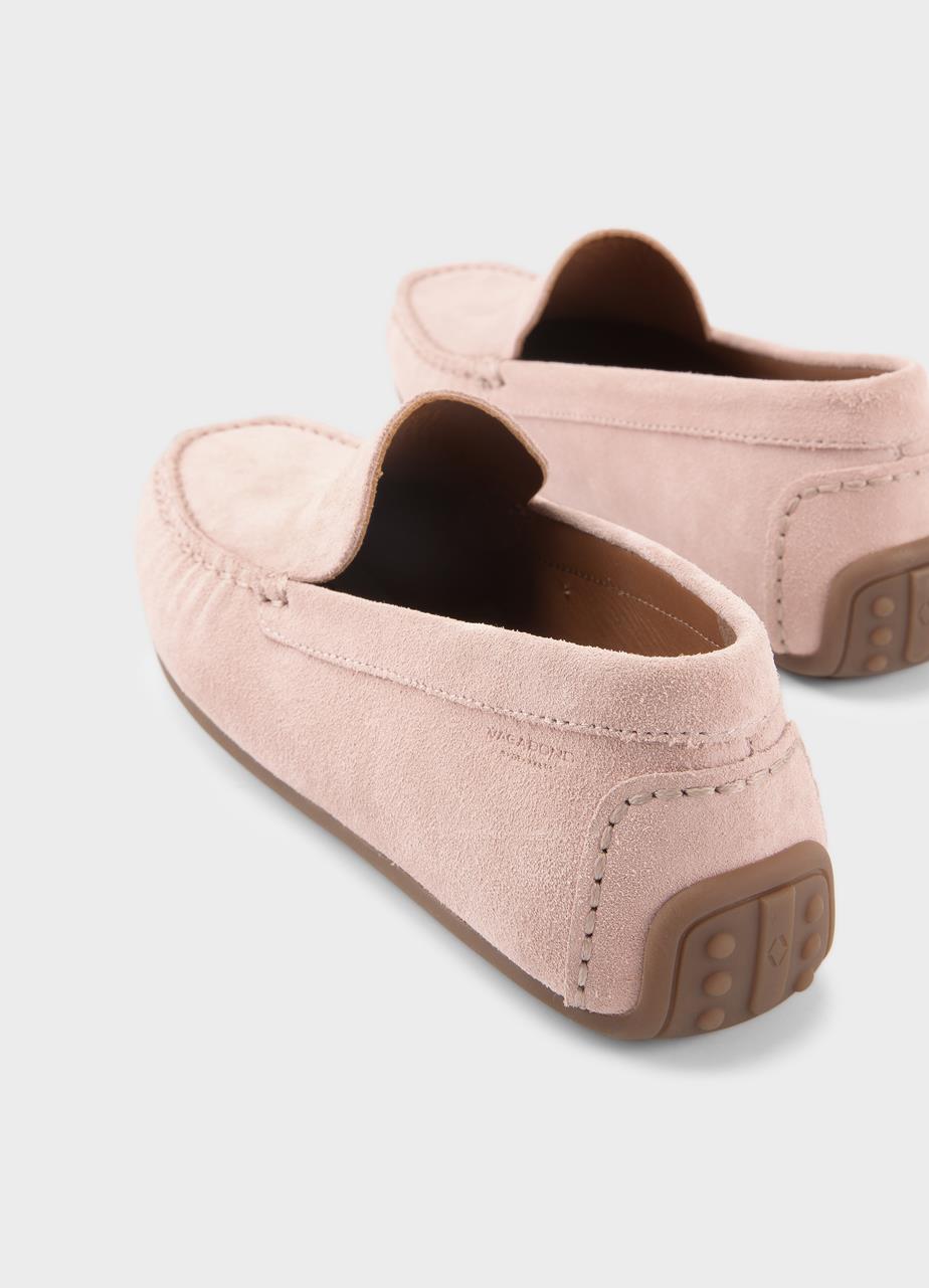 Larissa mocassins Rose Clair, Daim