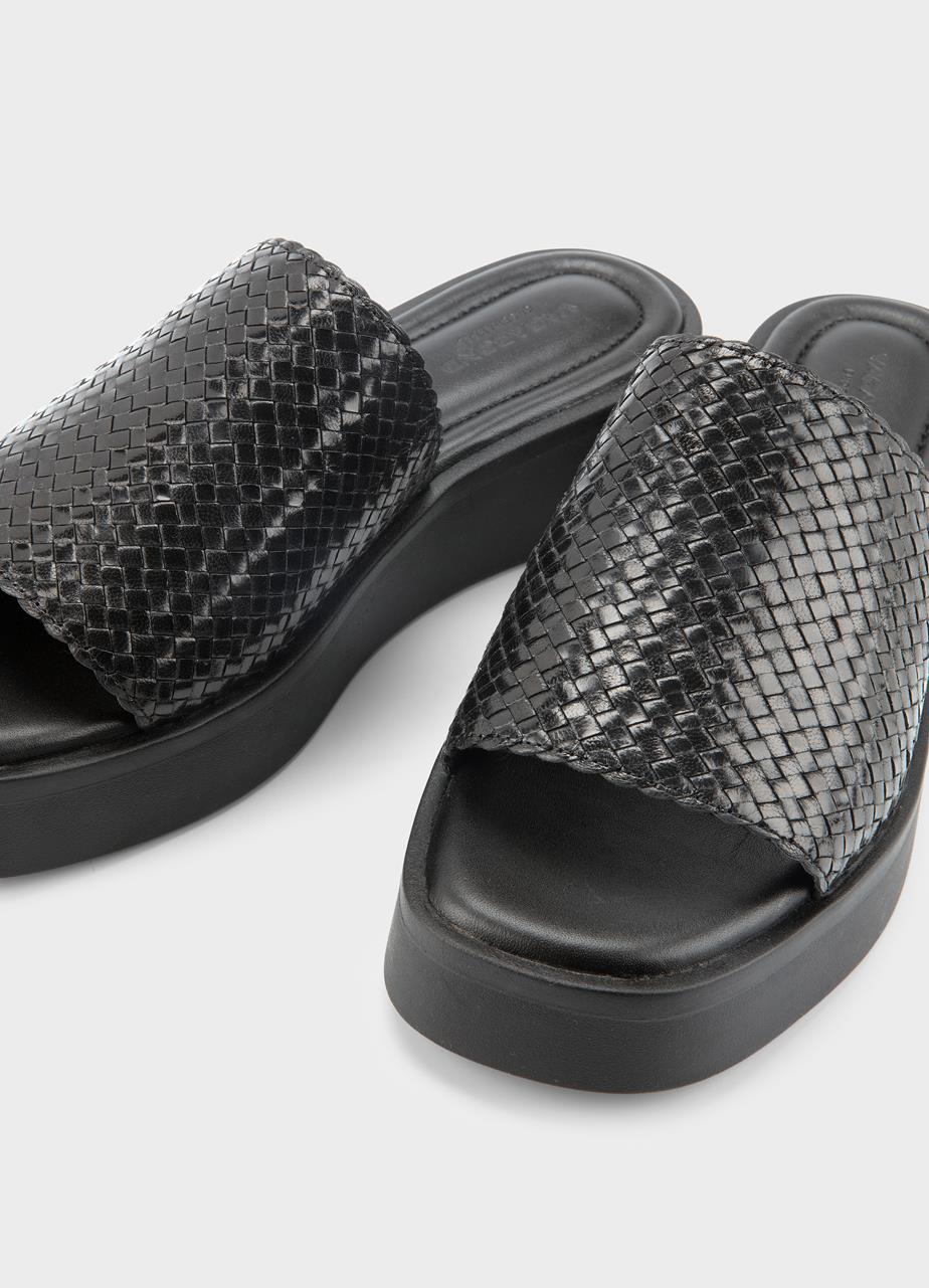 Danya sandals Black, Braided Leather