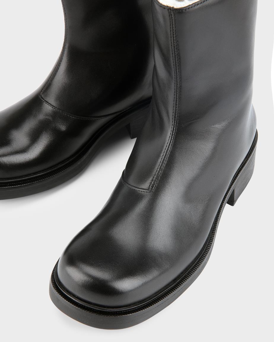 Karlie stiefel Schwarzes, Leder