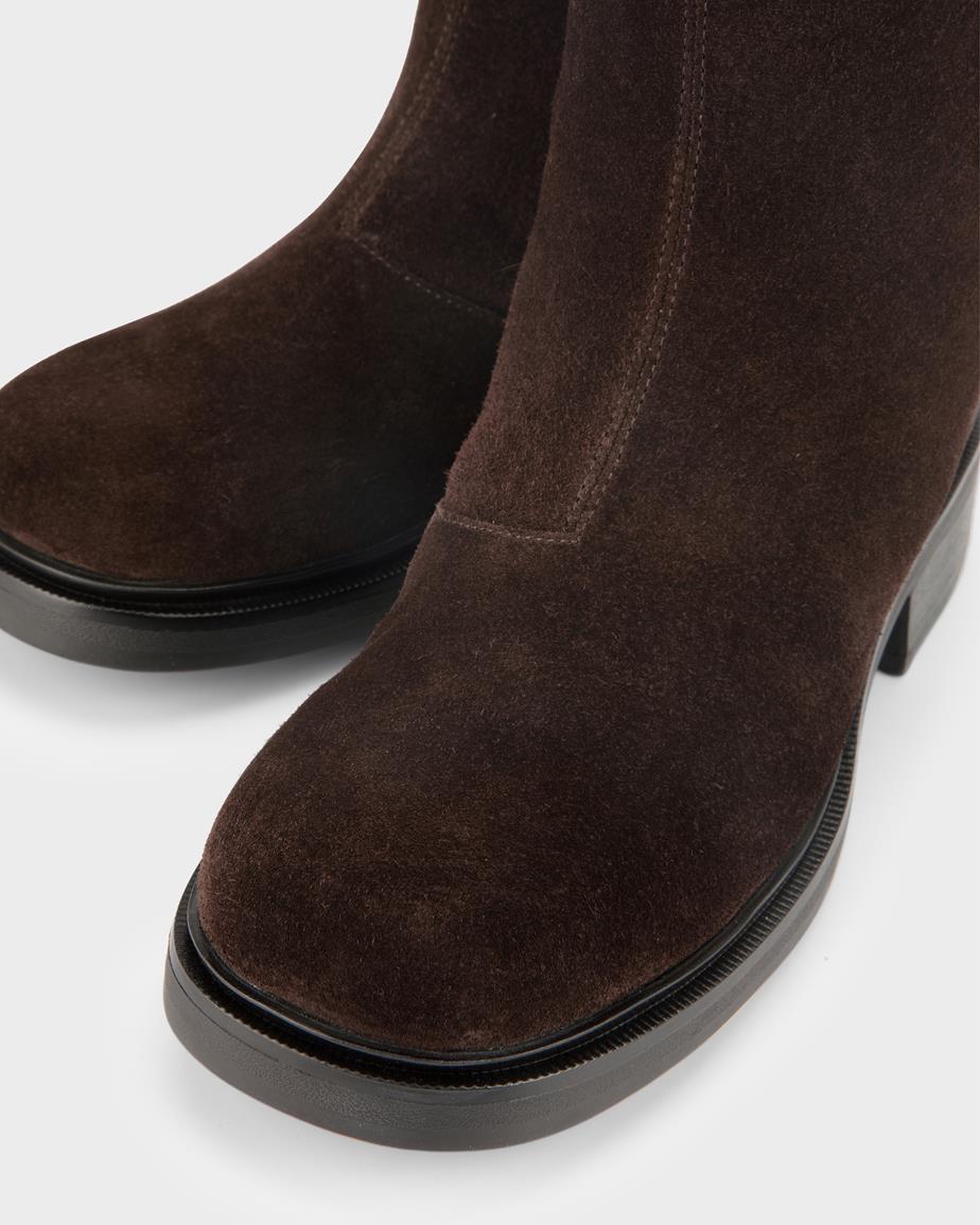 Karlie bottes Marron Foncé, Daim