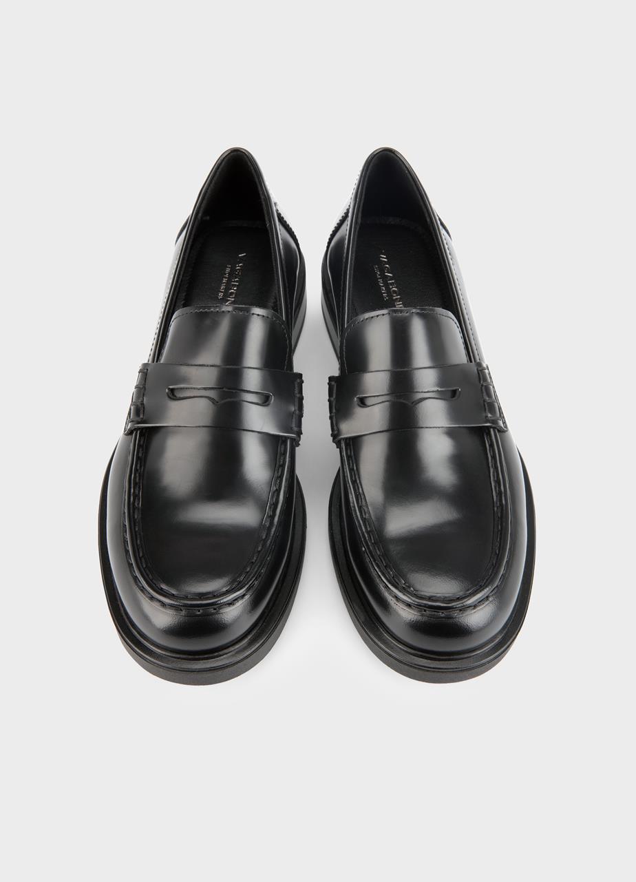 Freya loafers Preto, Couro Polido