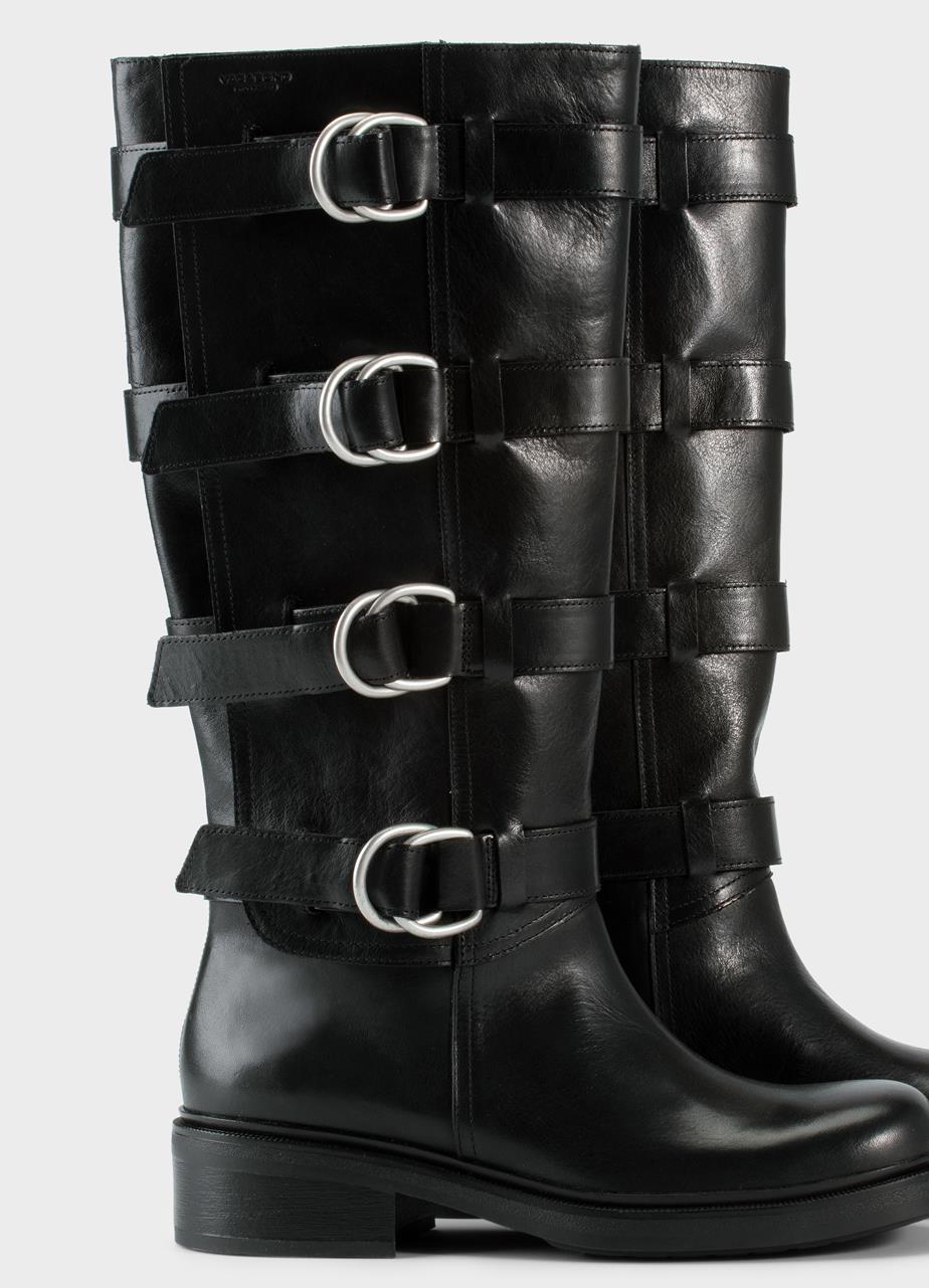 Karlie tall boots Black, Leather