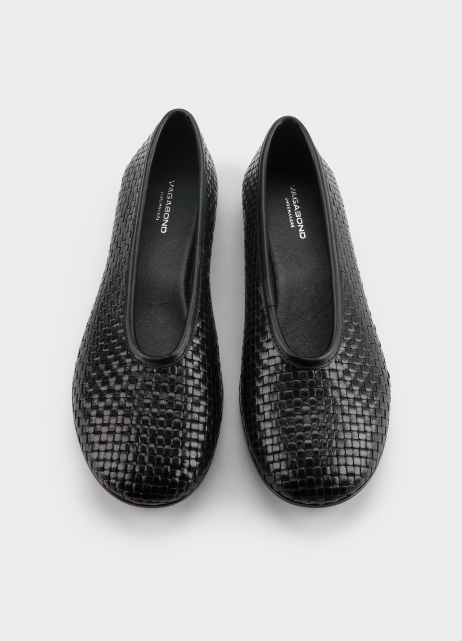 Aleya ballet flats Black, Braided Leather