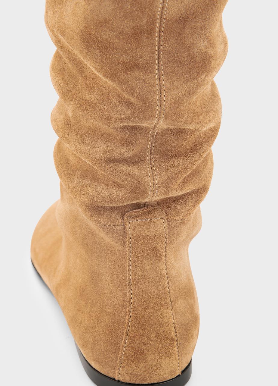 Aleya hohe stiefel Beiges, Veloursleder
