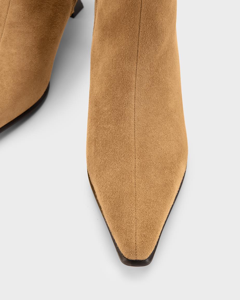 Elly bottes Beige, Daim
