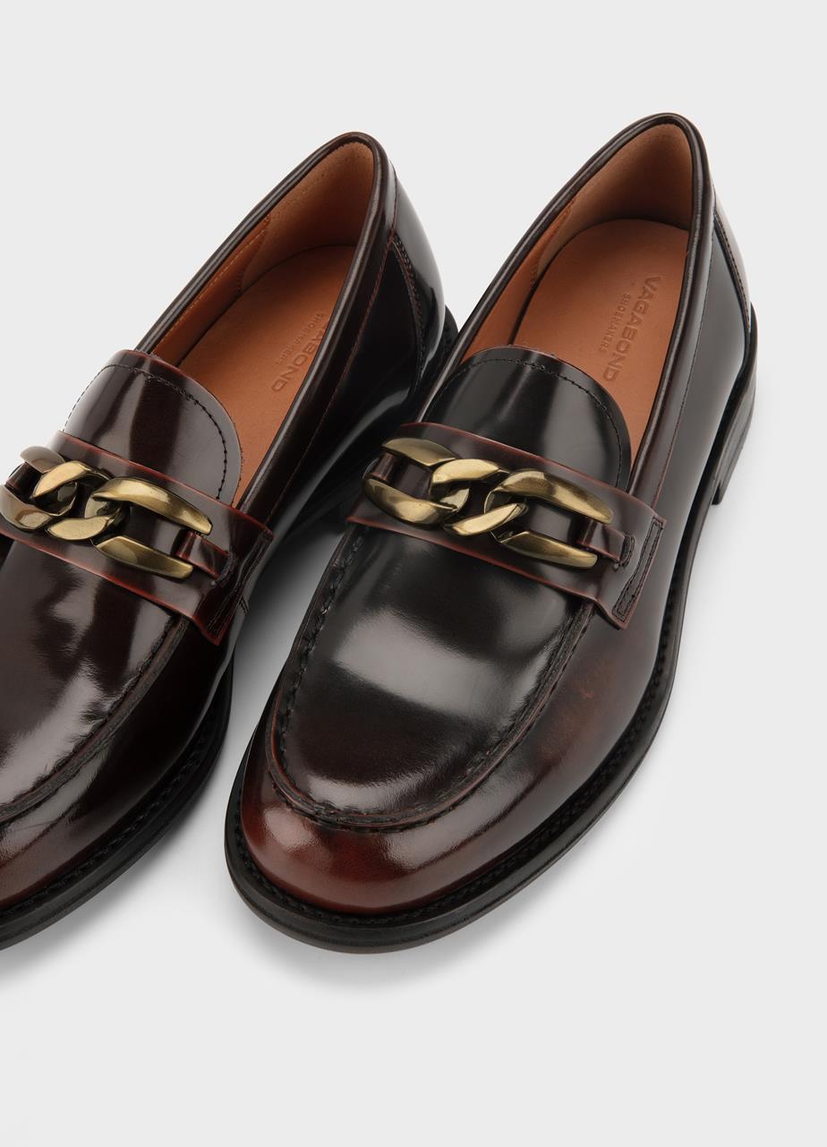 Linn loafer Brun, Polert Skinn