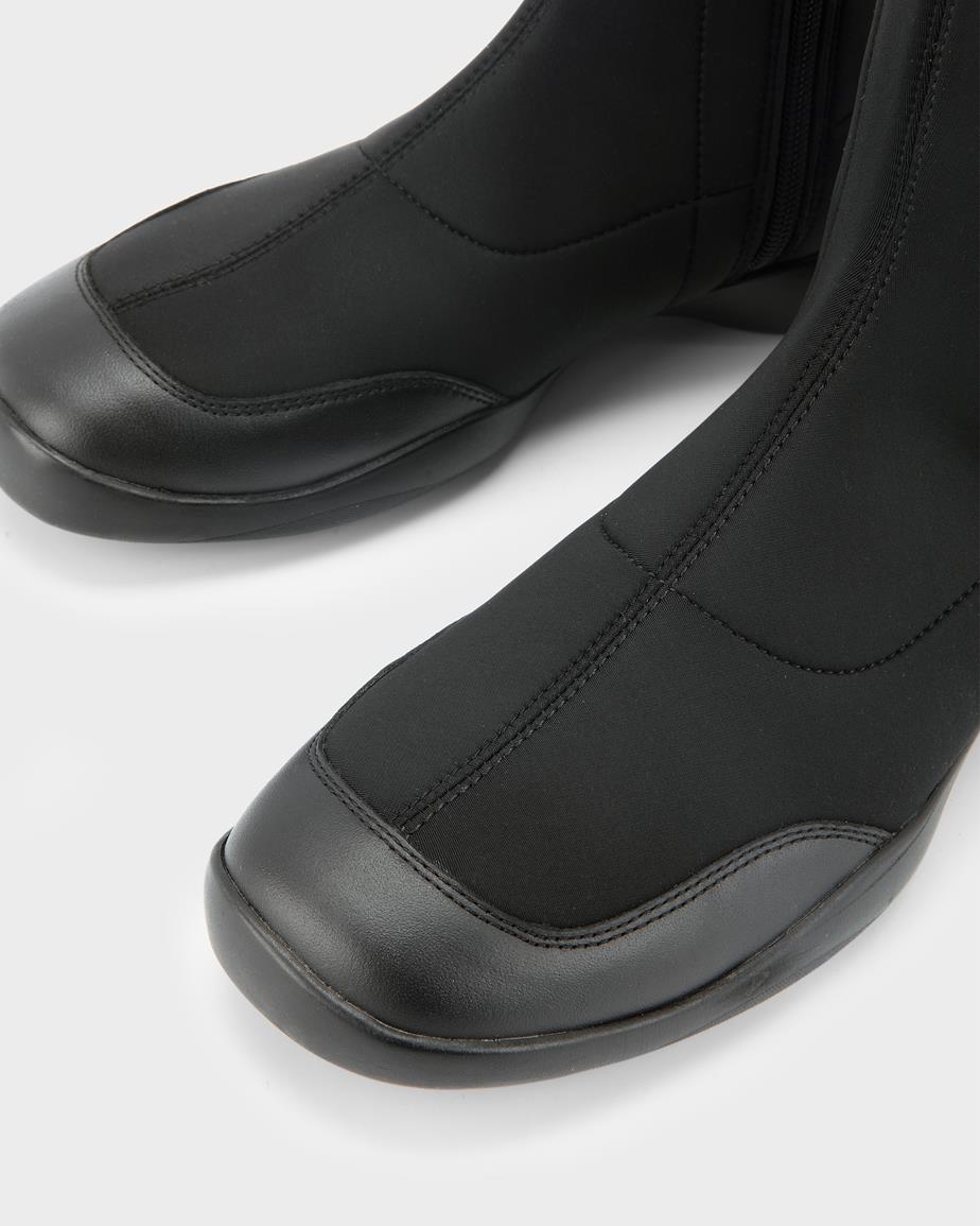 Sky stiefel Schwarzes, Textielie/Leder