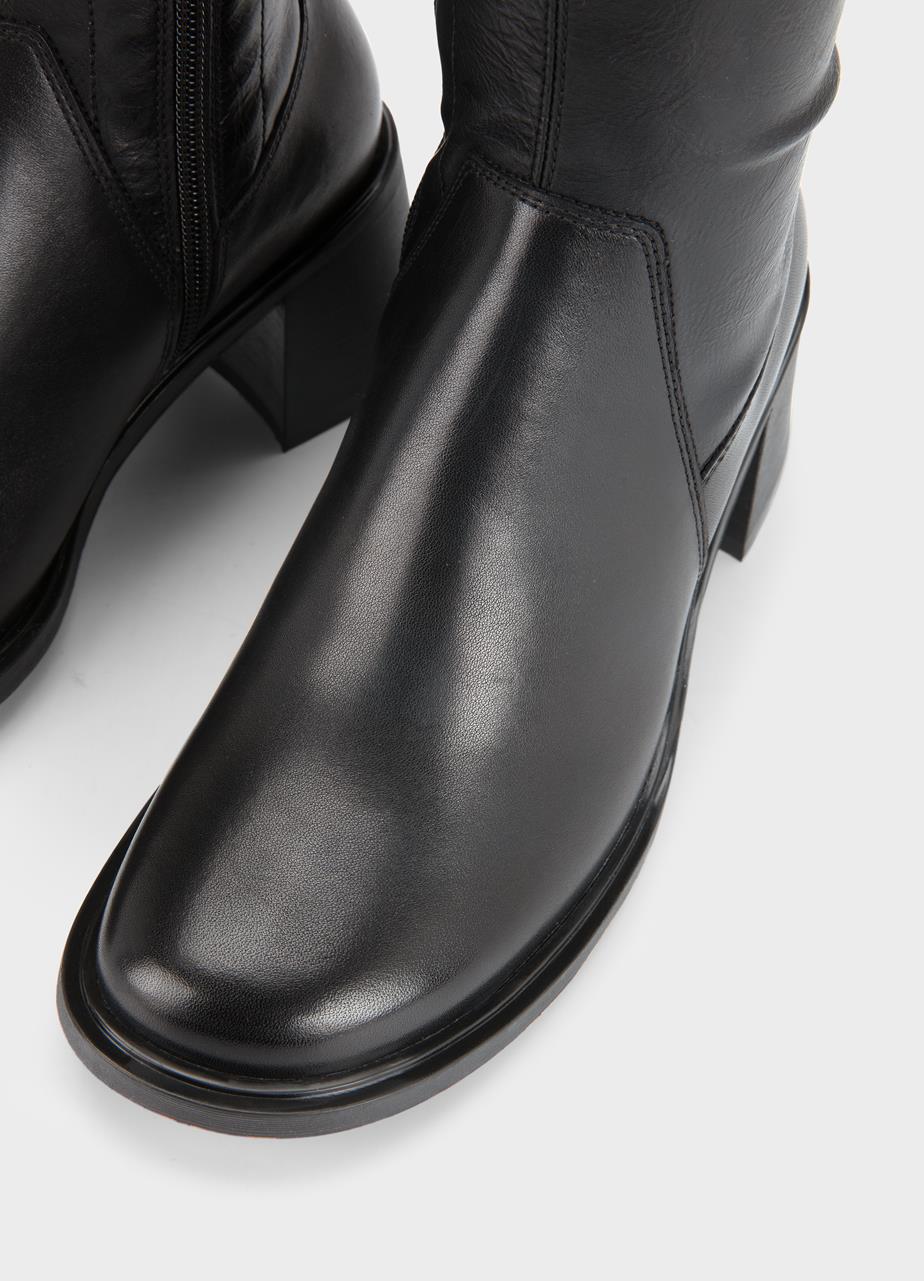 Vega stiefel Schwarzes, Leder/Kombination