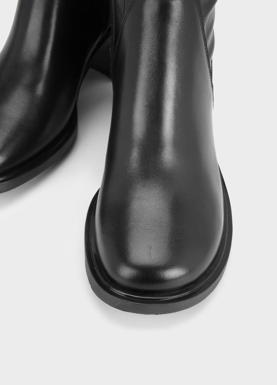 Vega stiefeletten Schwarzes, Leder/Kombination
