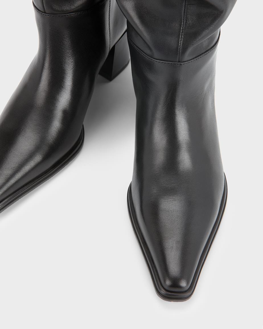 Giselle bottes Noir, Cuir