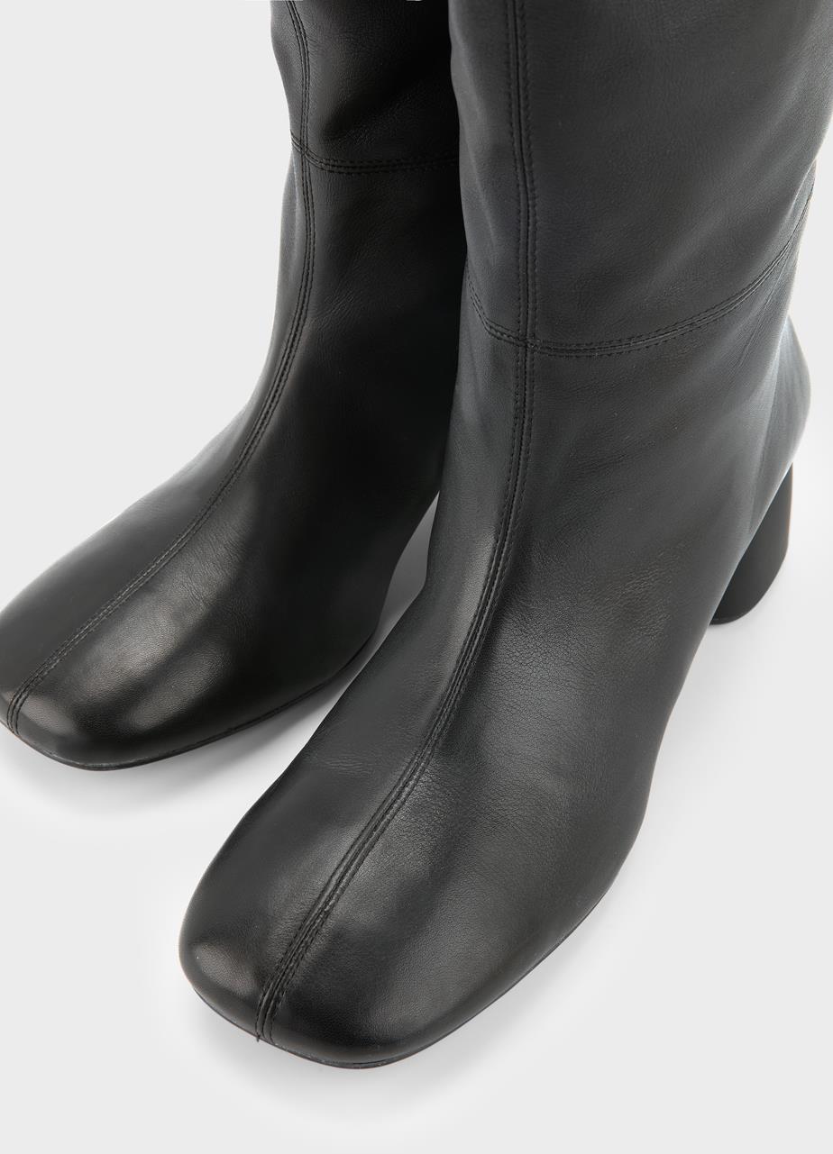 Livia bottes Noir, Cuir