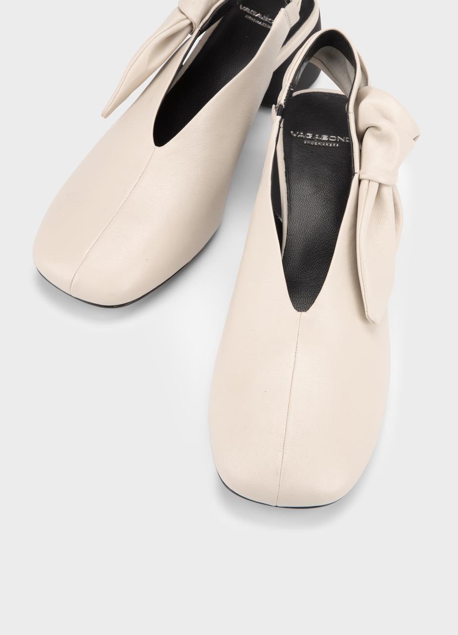 Livia pumps Beige, Skinn