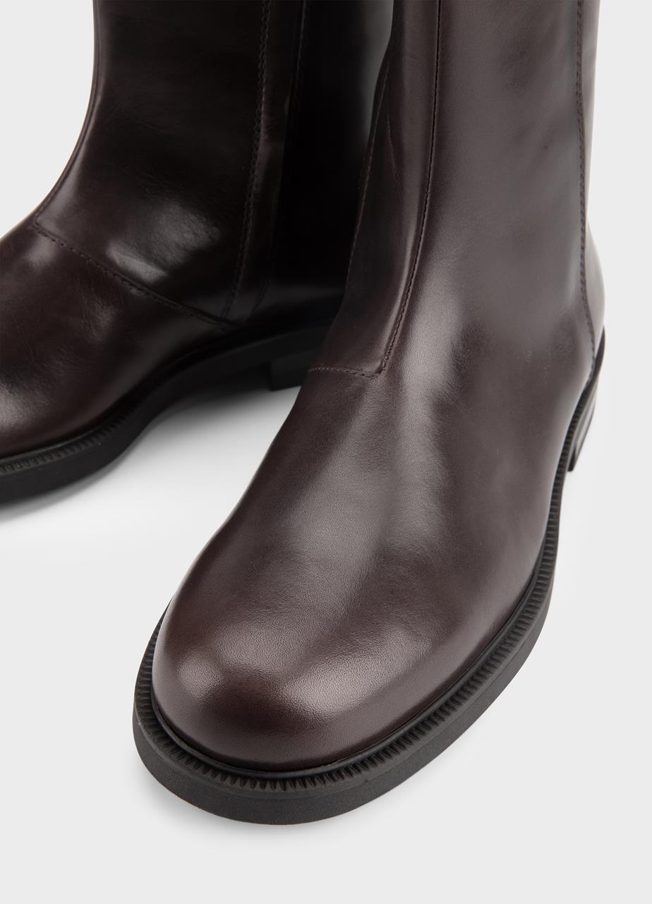 Floyd boots Dark Brown, Leather