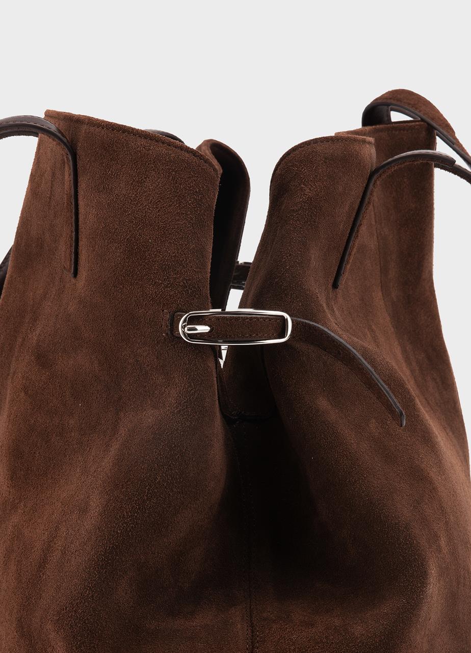 Cannes bag Dark Brown, Suede