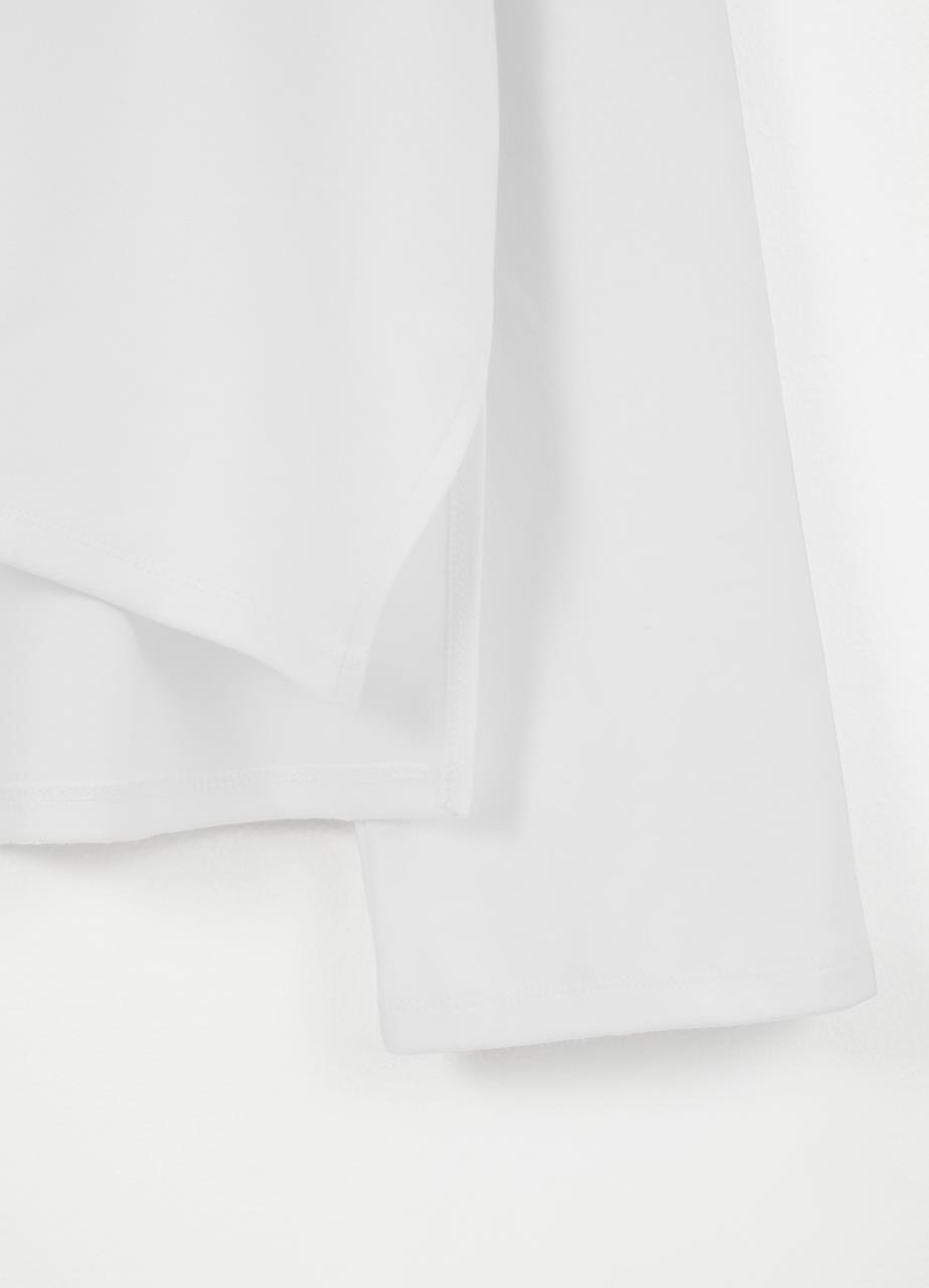Boxy long sleeve t-shirt Hvid tekstil