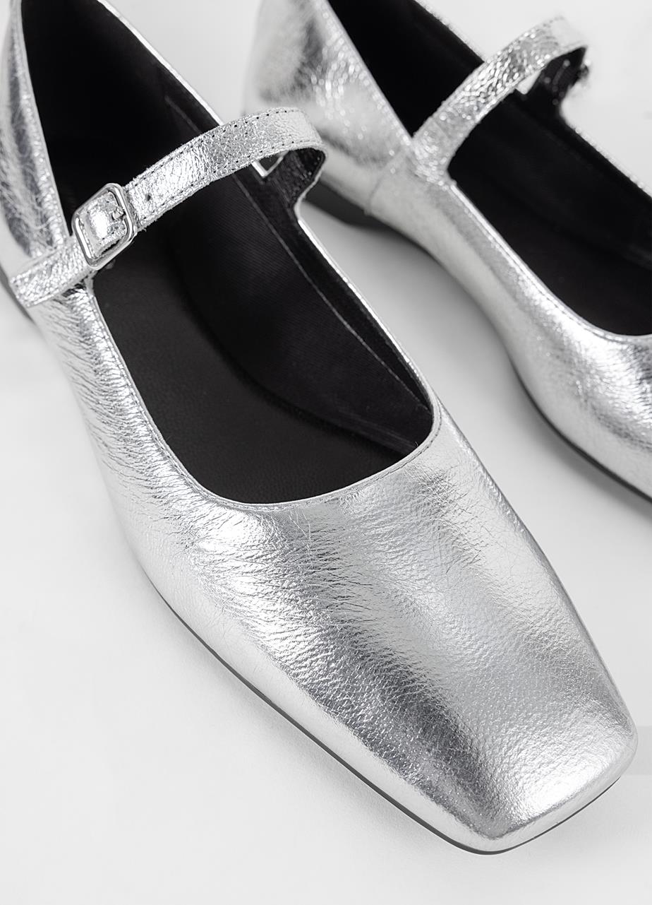 Delia shoes Silver metallic leather