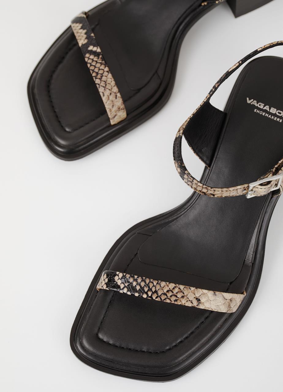 Ines sandals Multıcolour embossed leather