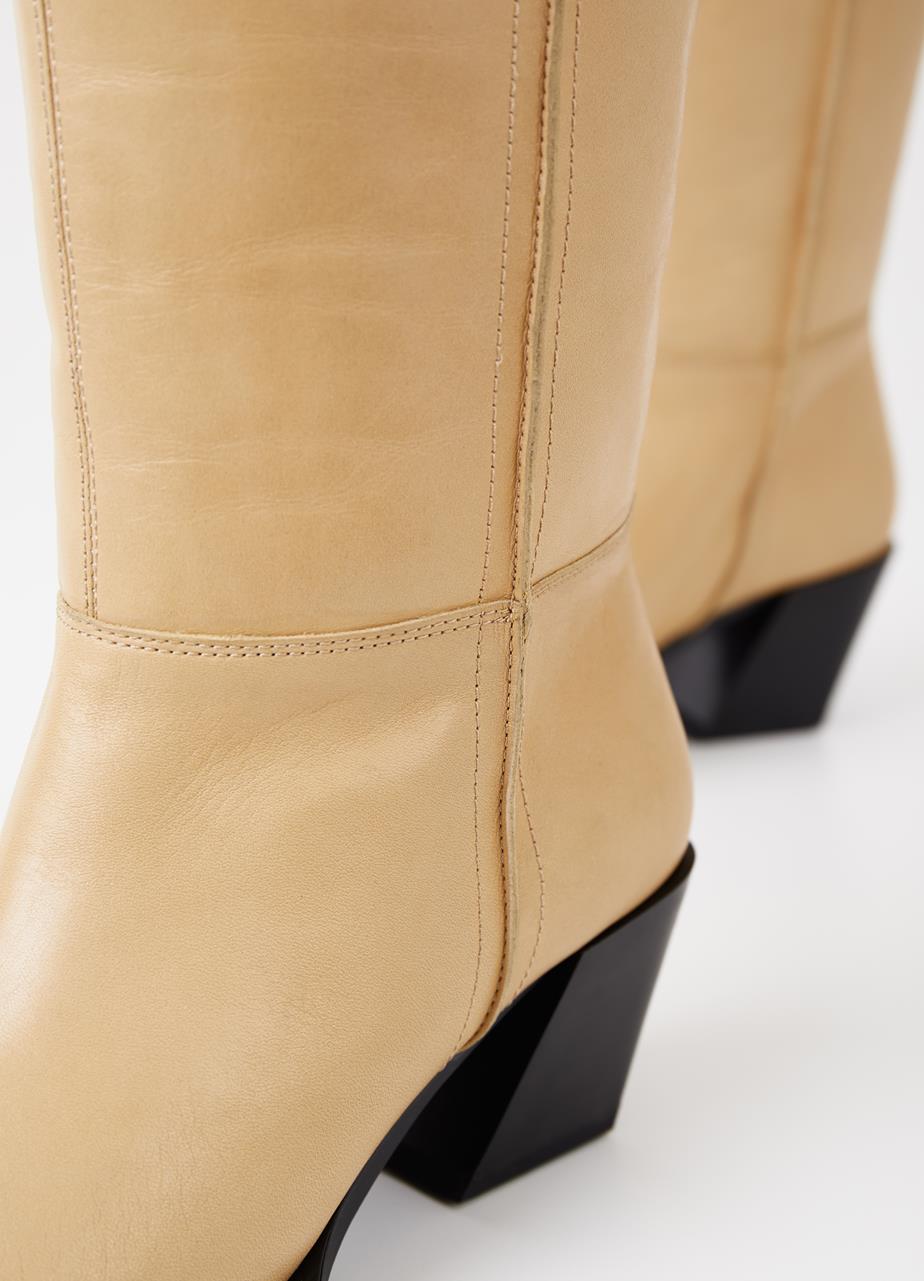 Alına tall boots Beıge leather