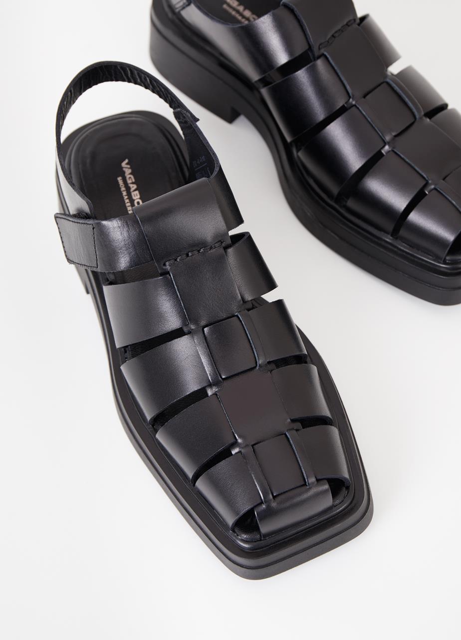 Eyra sandales Noir cuir
