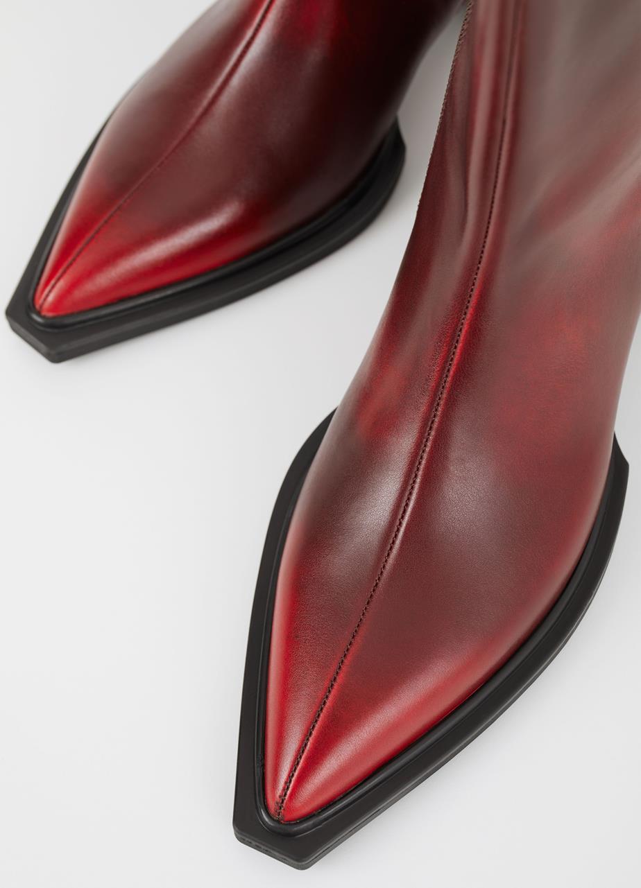 Vıvıan boots Red brush-off leather