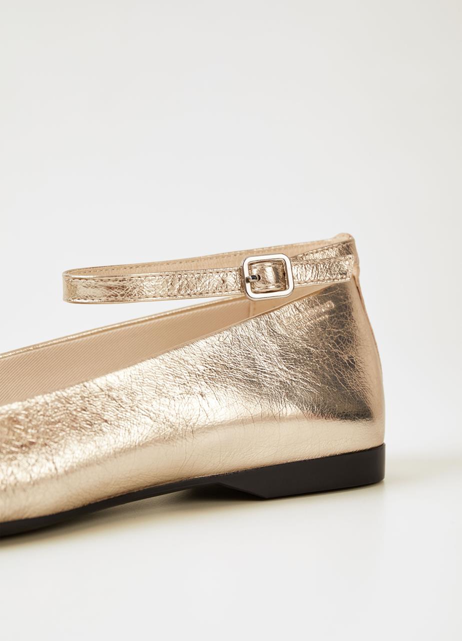 Delia shoes Gold metallic leather