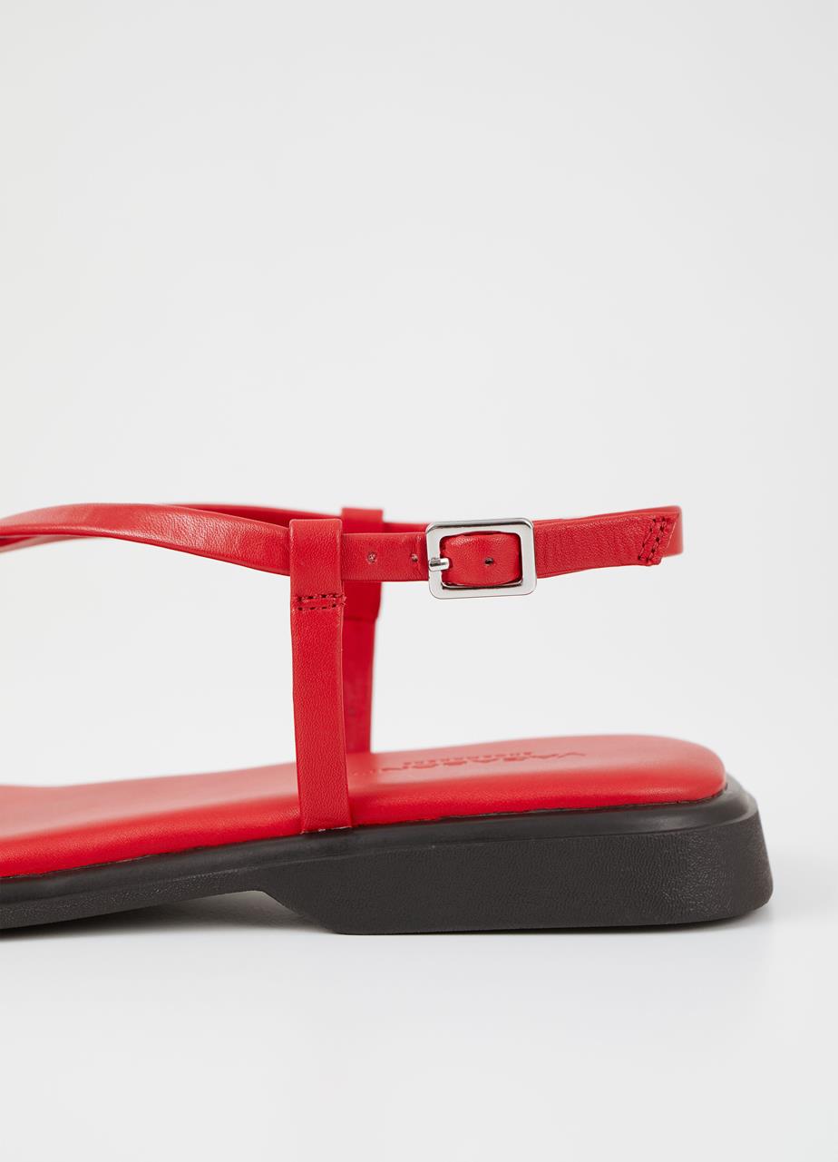 Izzy sandals Red leather