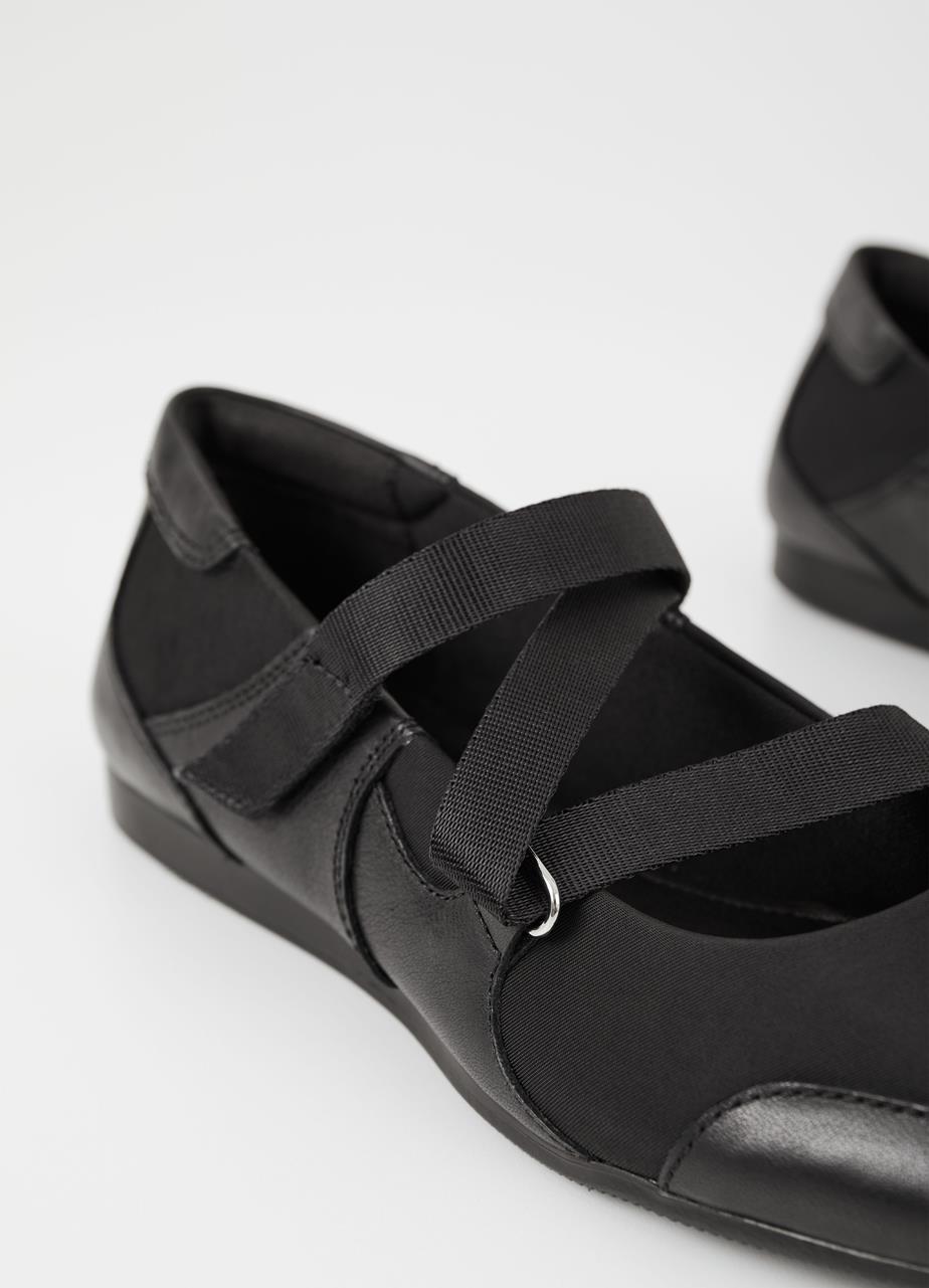 Hillary shoes Black leather/textile