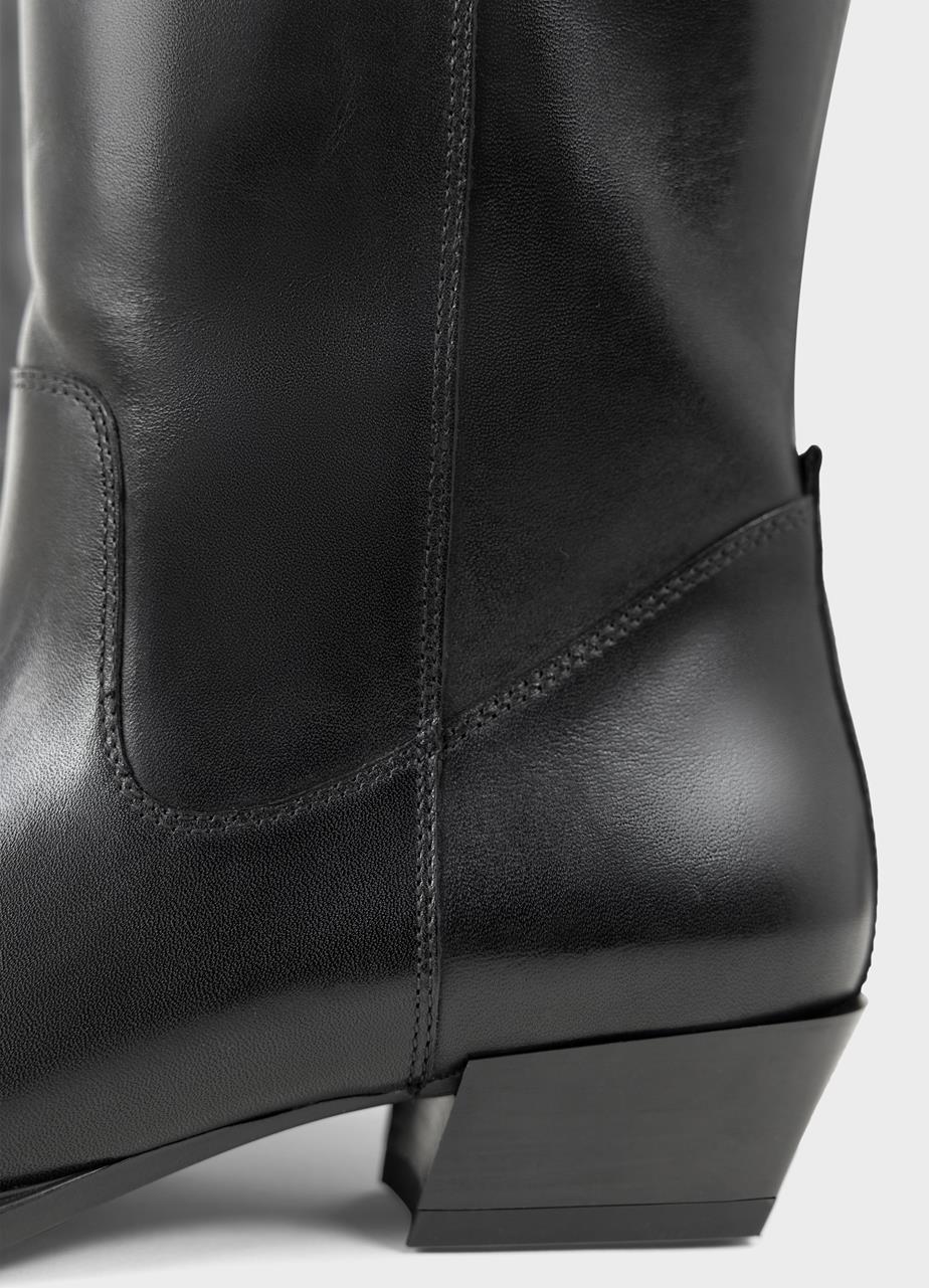 Cassie hohe stiefel Schwarzes leder