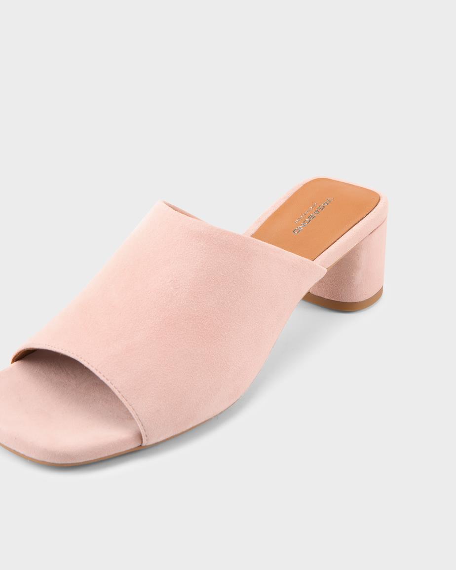 Piper mules Light Pink, Suede