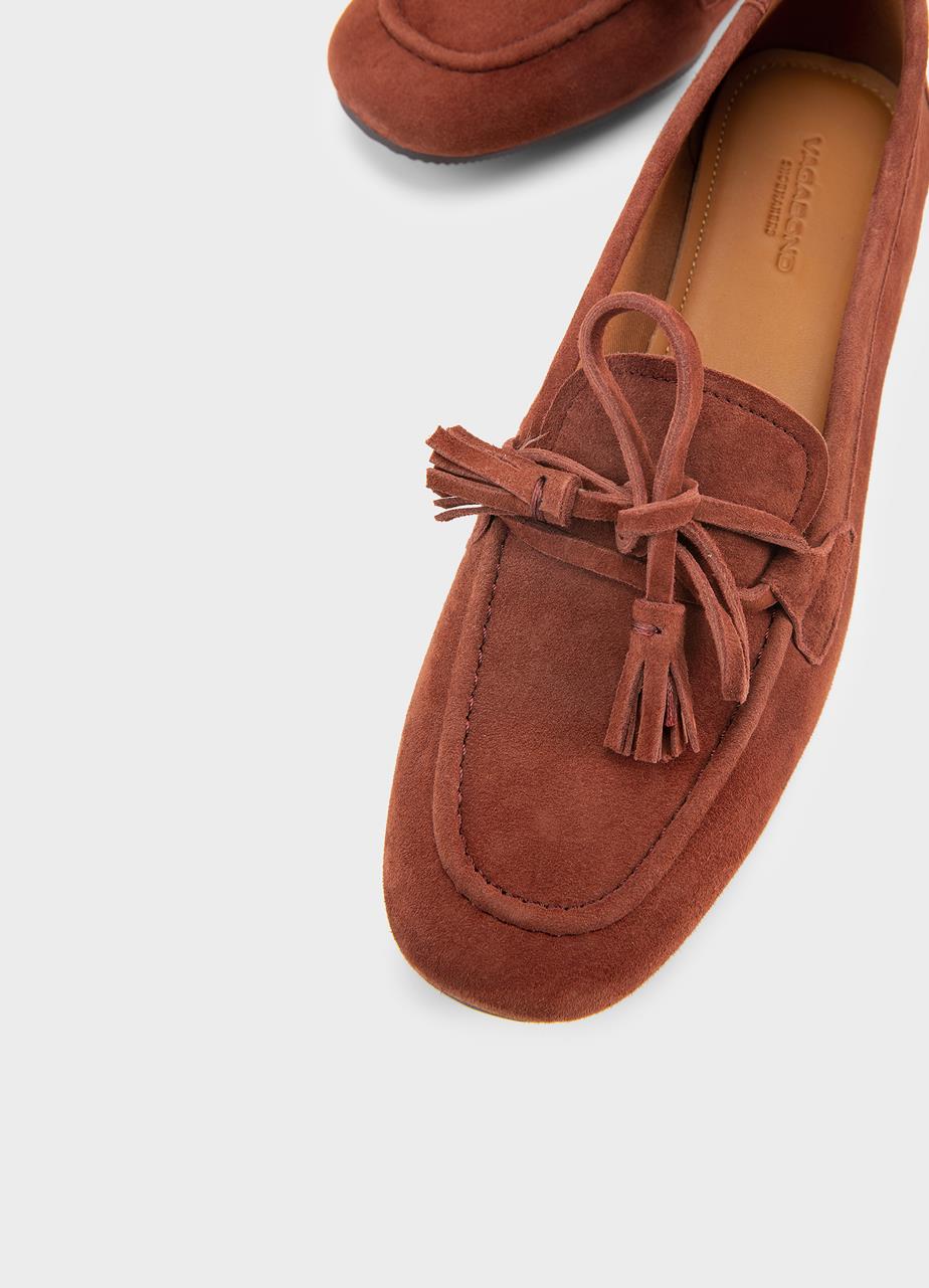 Hillary shoes Dark Red, Suede