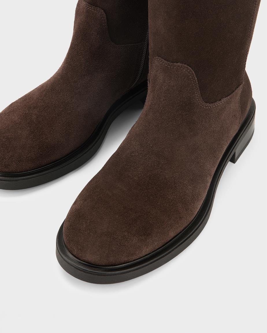 Freya bottes hautes Marron Foncé, Daim