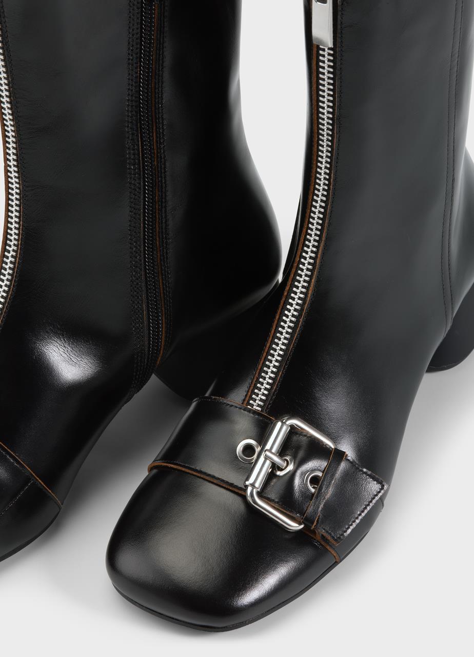Livia stiefel Schwarzes kontrastkanten