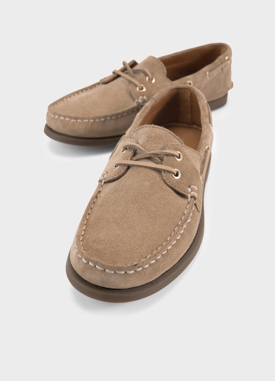 Loui w schuhe Beige, Veloursleder