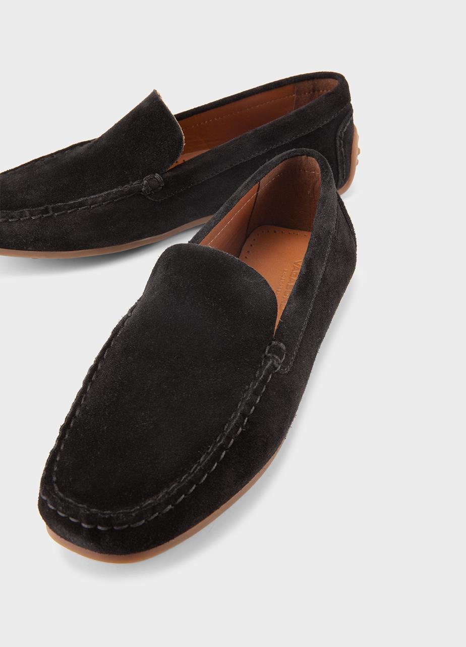 Larissa loafer Svart, Semsket Skinn