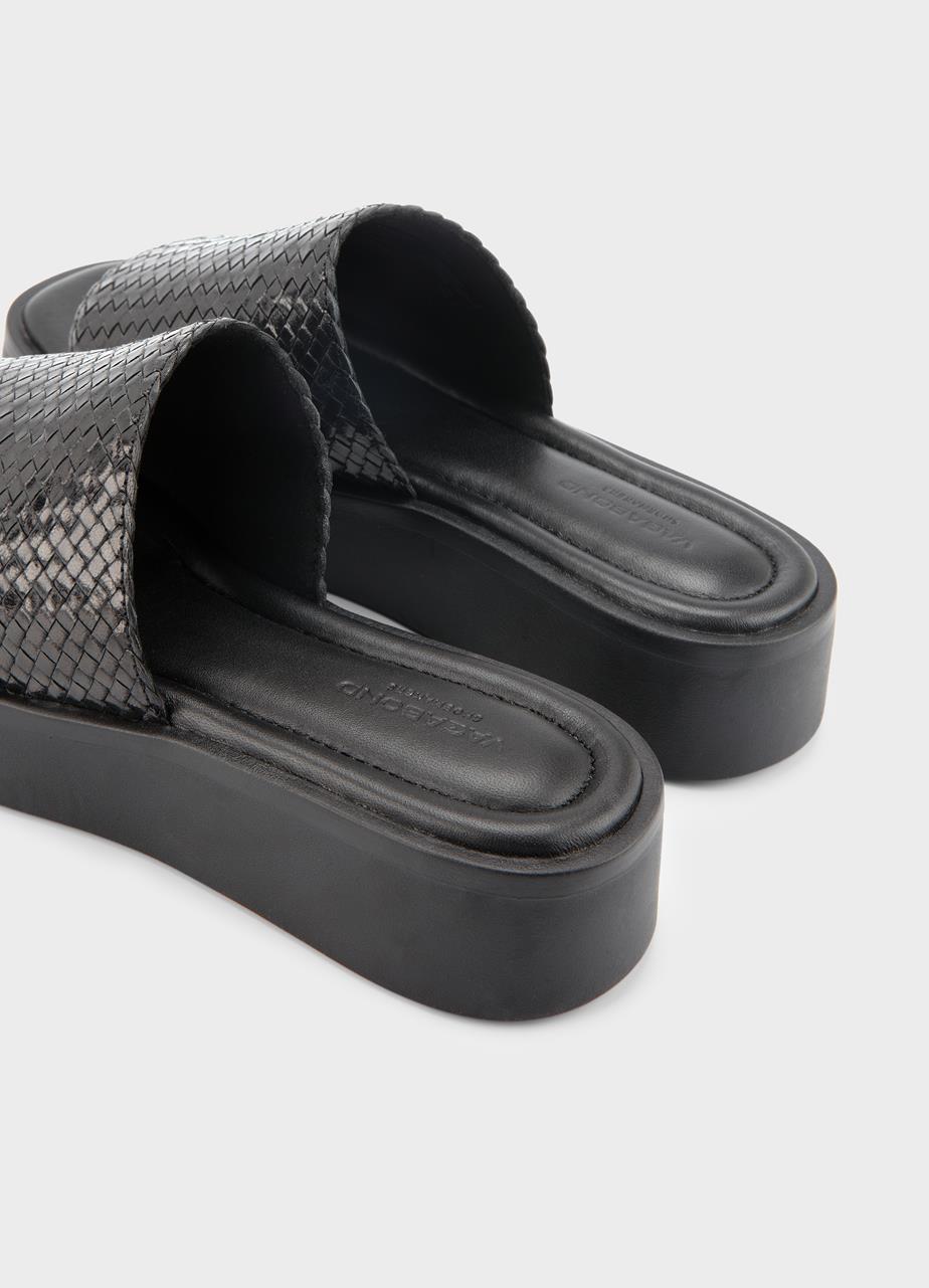 Danya sandals Black, Braided Leather