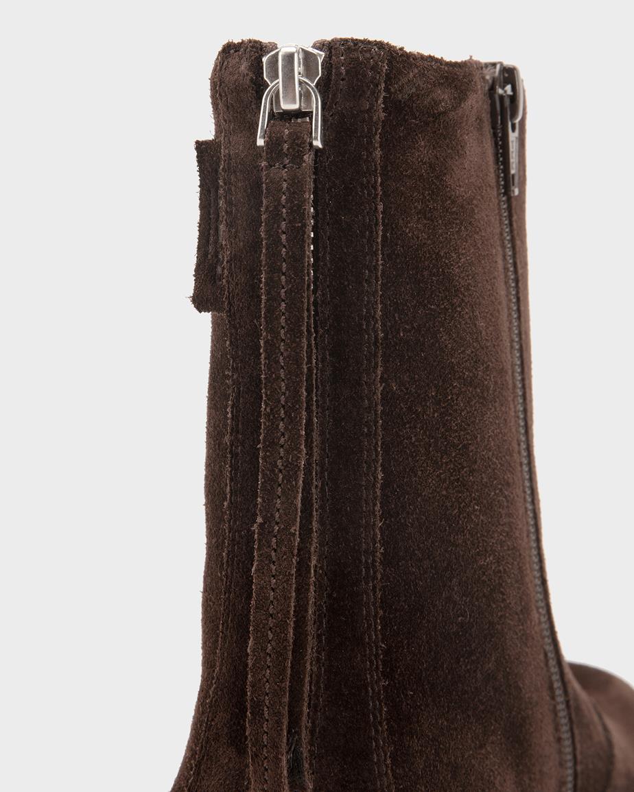 Karlie bottes Marron Foncé, Daim