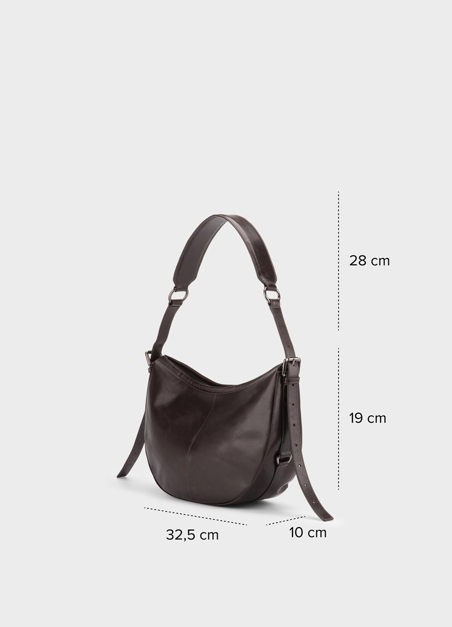 Itami väska Brun, Skinn