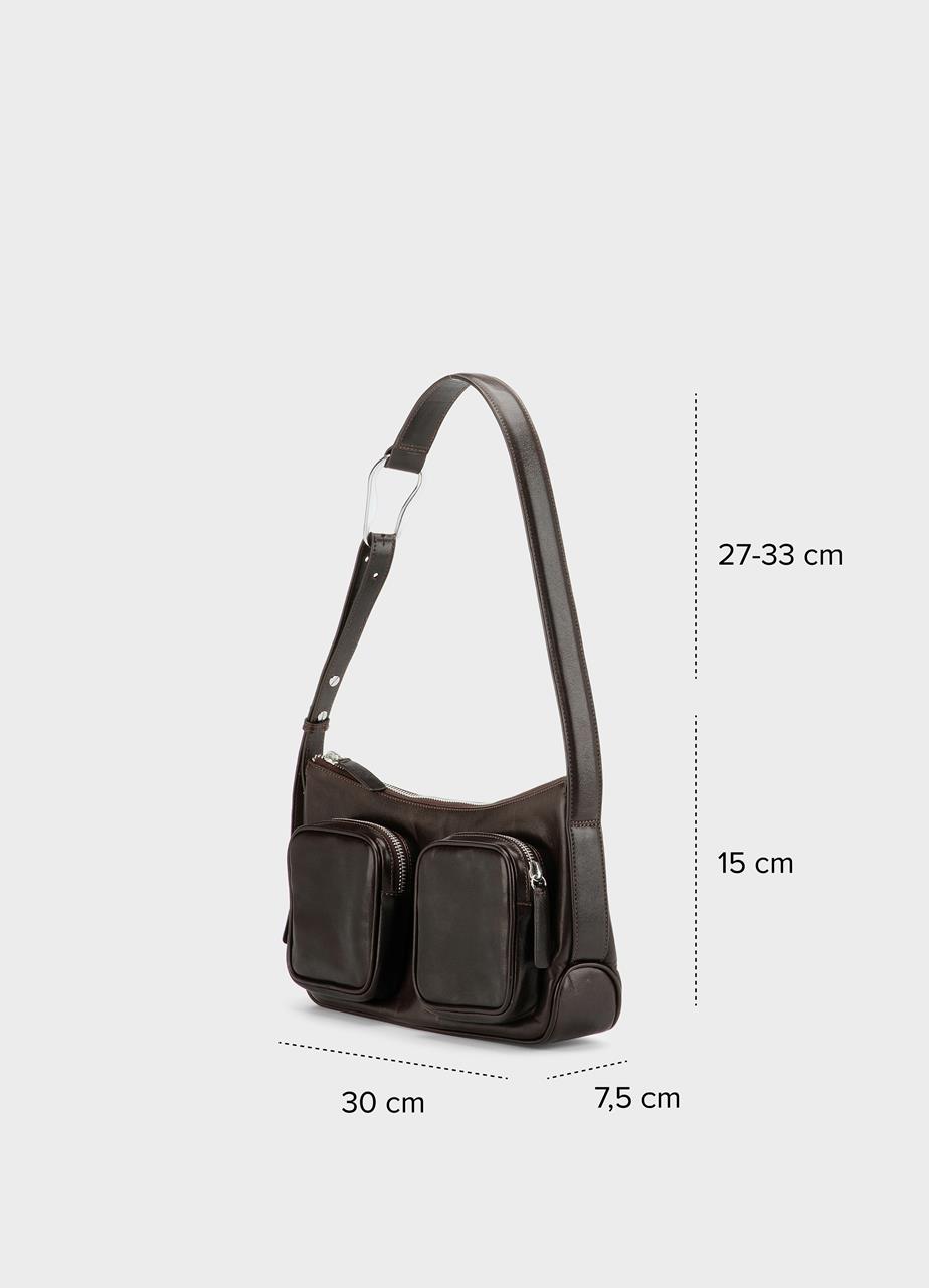 Valence taske Brun, Læder