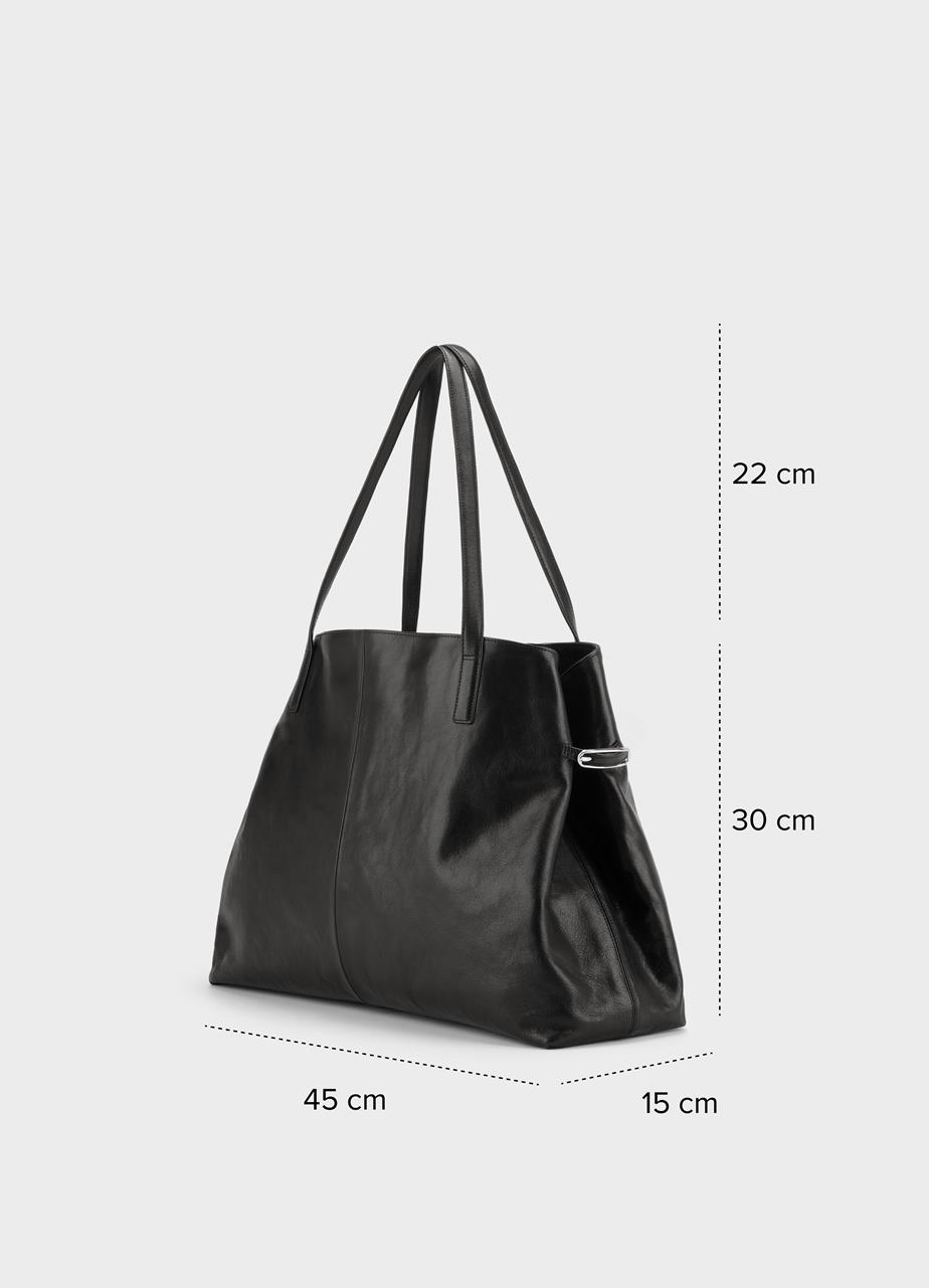 Cannes väska Svart, Skinn