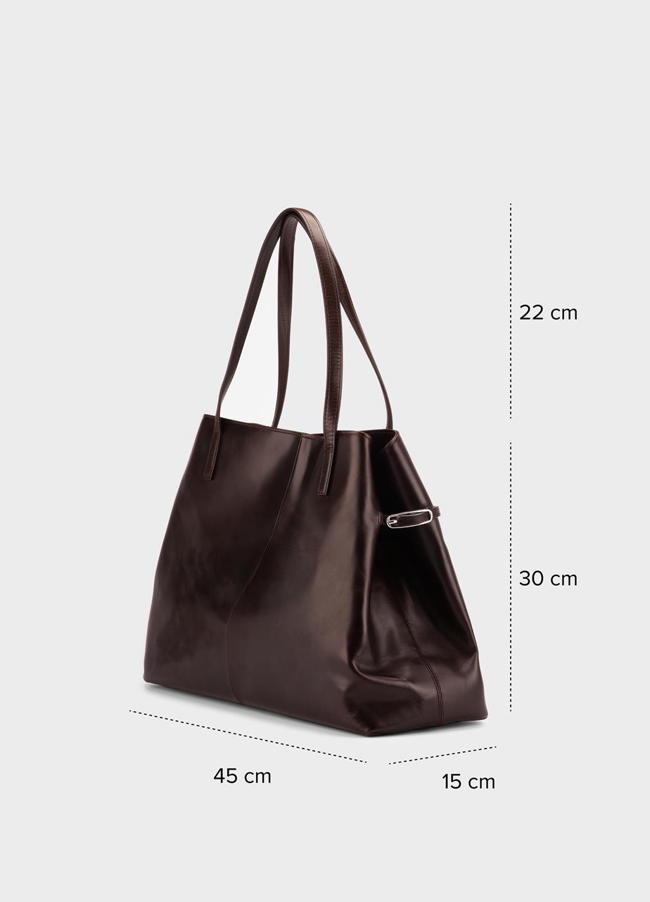 Cannes kabelka Tmavě Hnědá, Kůže