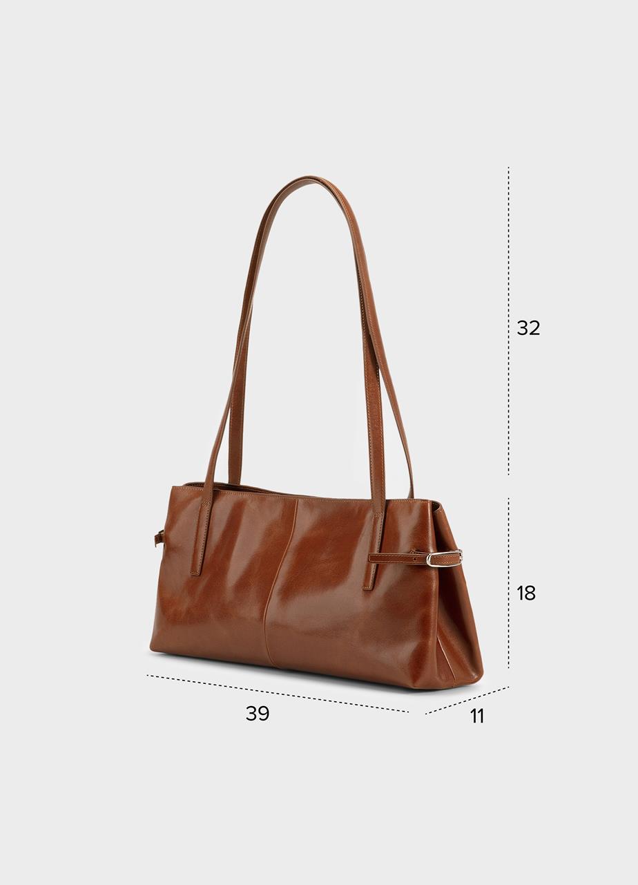 Cannes mini bag Brown, Leather