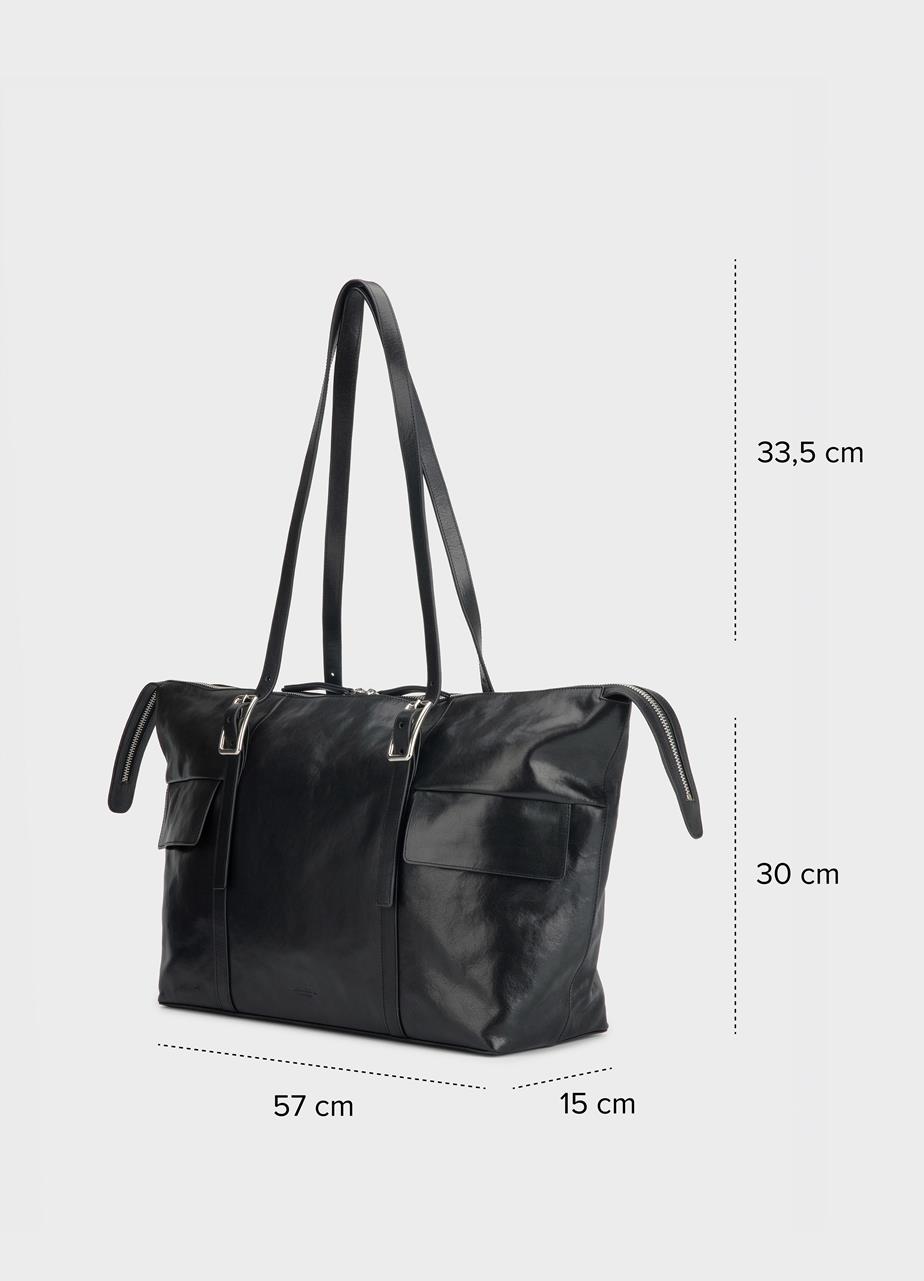 Thira bag Black, Leather