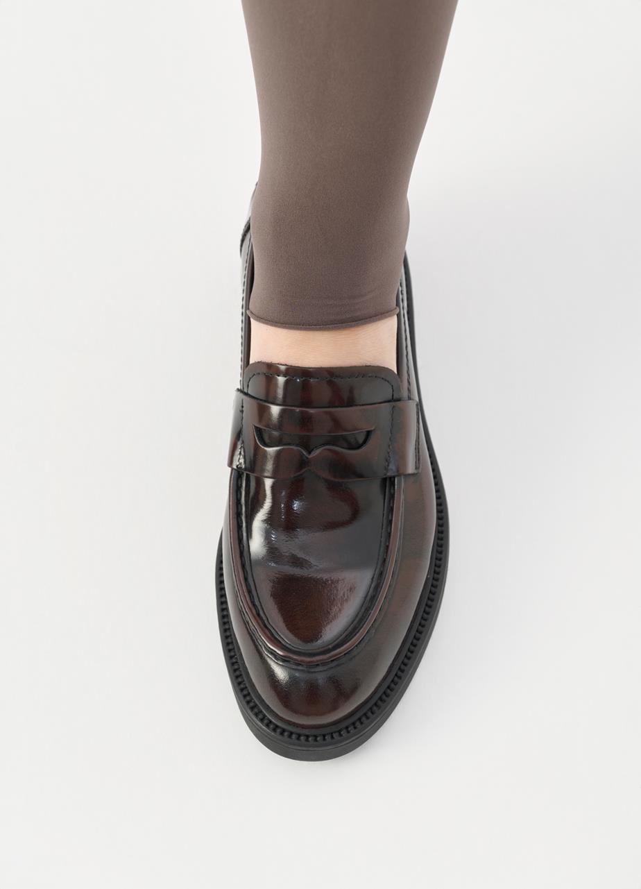Alex w loafers Brown polished leather