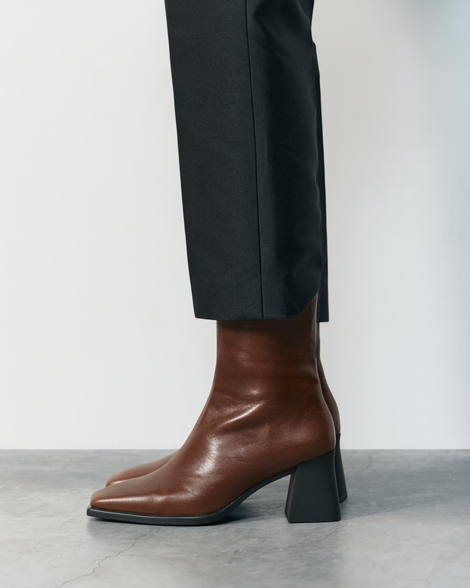 Hedda ankle boots Brown, Leather