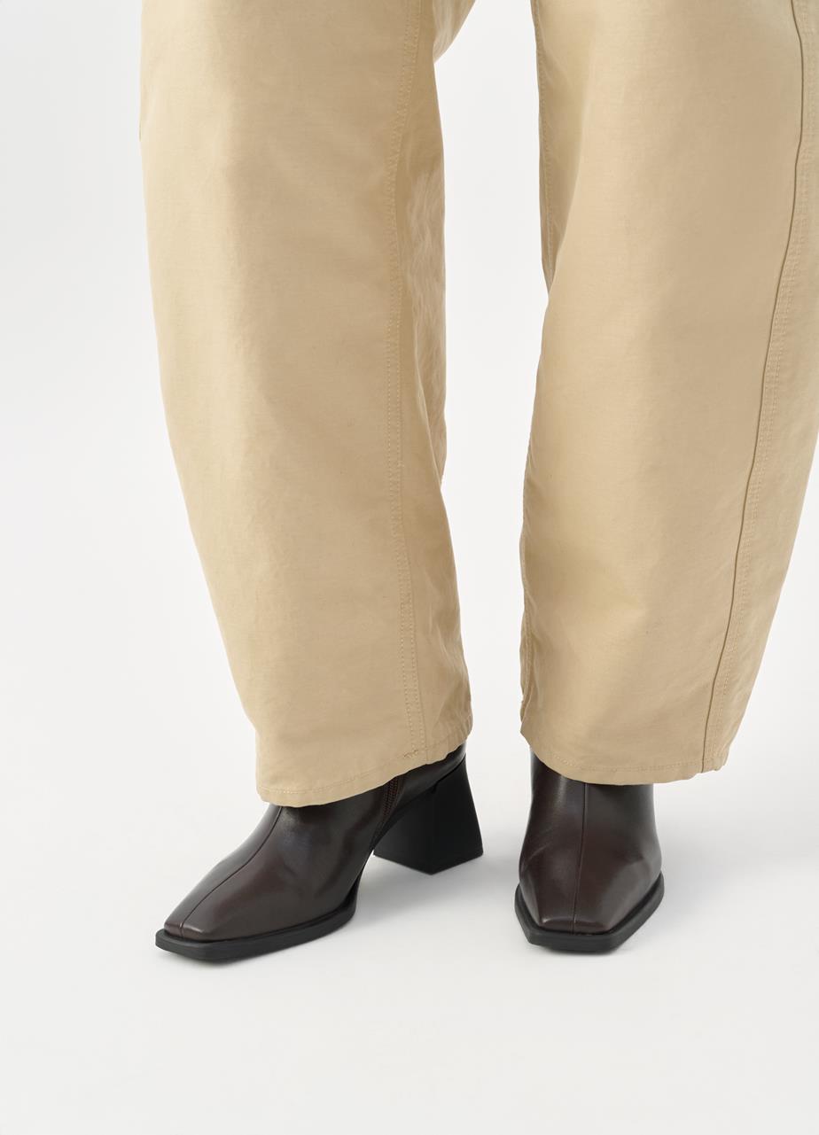 Hedda bottes Marron Foncé cuir