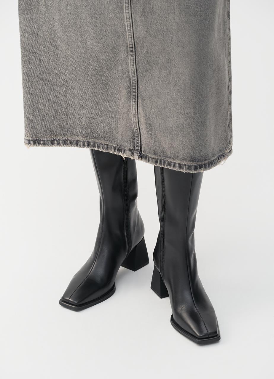 Hedda hohe stiefel Schwarz leder